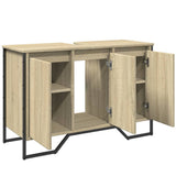Bathroom Sink Cabinet Sonoma Oak 91x35x60 cm Engineered Wood 848660