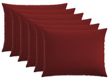 Cushion Cover 6 pcs HEERLEN Wine Red 80 x 80 cm Fabric 913504