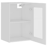 Hanging Glass Cabinet Lyon White 40x31x60 cm Engineered Wood 802505
