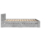 Bed Frame with Headboard without Mattress Concrete Grey 120x190 cm Small Double 3295607