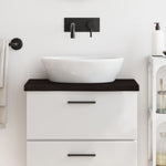 ZNTS Bathroom Countertop Dark Brown 60x40x cm Treated Solid Wood 3156201