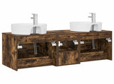 Bathroom Cabinet Set 3 pcs Smoked Oak 49.5 x 44.5 x 65 cm 3405879