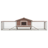 170859 Rabbit Hutch Mocha 310x70x87 cm Solid Pine & Fir Wood
