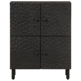Side Cabinet Black 60x33x75 cm Solid Wood Mango 356845