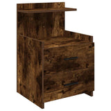 Bedside Cabinets 2 pcs with 2 Drawers Smoked Oak 40x36.5x62 cm 858641