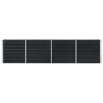 Raised Garden Bed 320x40x77 cm Galvanised Steel Anthracite 47051