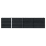 Raised Garden Bed 320x40x77 cm Galvanised Steel Anthracite 47051