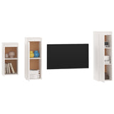 TV Cabinets 3 pcs White Solid Wood Pine 3100160