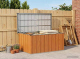 Outdoor Storage Box Wood 109 x 67 x 65 cm Galvanised Steel 42039092