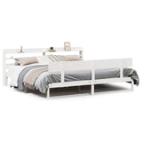Bed Frame without Mattress White 180x200 cm Super King Solid Wood Pine 3306626