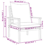 ZNTS 5 Piece Garden Lounge Set with Cushions Solid Wood Acacia 3211805