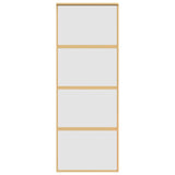 Sliding Door Gold 76x205 cm Frosted ESG Glass and Aluminium 155181