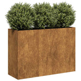 ZNTS Planter Rusty 120x40x80 cm Weathering Steel 860723