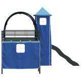 Kids'Loft Bed Frame Black and Blue 80 x 200 cm Metal 42020879