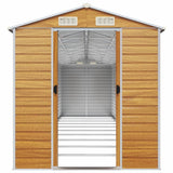 Garden Shed Light brown Galvanised steel Large Garden Shed 3188284