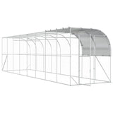 Against Wall Chicken Coop Silver 800 x 200 x 215 cm 3434743