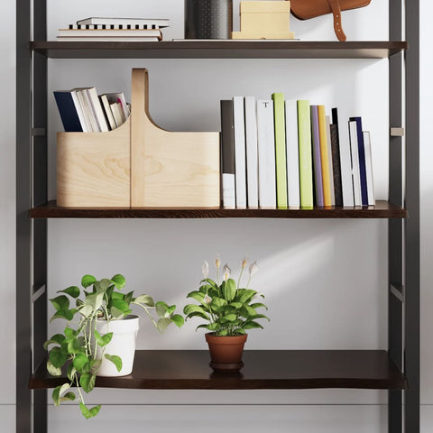 ZNTS Wall Shelf Dark Brown 100x50x2 cm Treated Solid Wood Oak 363806