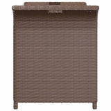 Garden Bench with Cushion Brown 116x46x57 cm Poly Rattan 363419