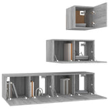 4 Piece TV Cabinet Set Grey Sonoma Engineered Wood 3120318