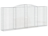Arched Gabion Baskets 2 pcs 300x30x160/180 cm Galvanised Iron 3146575