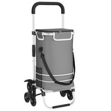 Shopping Trolley Folding Grey 47 x 39 x 100.5 cm Oxford fabric 42002338