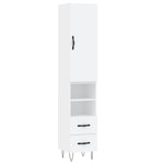 Highboard White 34.5x34x180 cm Engineered Wood 3198945