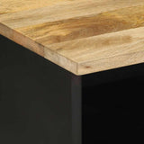 TV Cabinet Black 70x33.5x46 cm Solid Rough Wood Mango 4018629