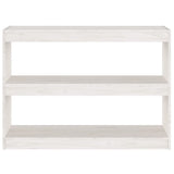 Book Cabinet Room Divider White 100x30x71.5 cm Pinewood 808209