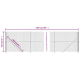 Wire Mesh Fence with Flange Anthracite 1.6x25 m 154332