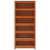 Book Cabinet Wax Brown 80 x 35 x 183 cm Solid Pine Wood 869976