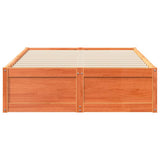 Bed Frame without Mattress Wax Brown 135x190 cm Double Solid Wood Pine 3282386
