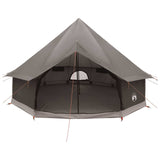 Tipi Tent Brown Grey 300 x 300 x 200 cm Polyester and Steel 42029027