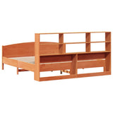 Bookcase Bed without Mattress Wax Brown 200x200cm Solid Wood Pine 3323094
