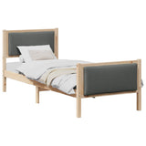 Bed Frame with Headboard Dark Grey 80 x 200 cm Fabric 878360