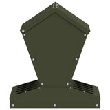 Chicken Feeder Olive Green 40 x 40 x 45 cm Cold-Rolled Steel 874679