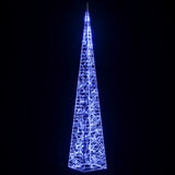 Acrylic Decorative LED Light Cone Blue 120 cm 328965