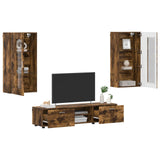 TV Cabinet Set FLORIN 3 pcs Smoked Oak Engineered Wood 3397929
