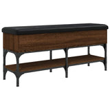 Shoe Bench Brown Oak 102x32x45 cm Engineered Wood 835181