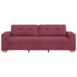 Sofa Wine Red 221 x 78 x 80 cm Fabric 4105091