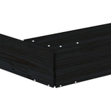 Sandbox with Seats Black Octagon Solid Wood Pine 825020