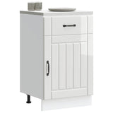 Kitchen Base Cabinet Lucca High Gloss White Engineered Wood 853719