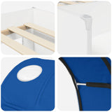 Bed with Tunnel 4 pcs White and Blue Engineered Wood 3423547