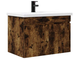 Bathroom Vanity Unit with Tap Smoked Oak 61 x 40 x 74.5 cm 889541