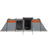 Family Tent Tunnel 8-Person Grey and Orange Waterproof 94618