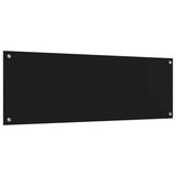 Kitchen Backsplash 2 pcs Black 120 x 40 cm Tempered Glass 3415497