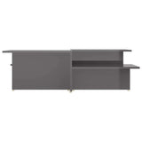Coffee Tables 2 pcs High Gloss Grey 111.5x50x33 cm Engineered Wood 805578