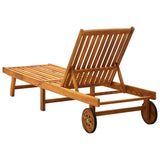 311871 Sun Lounger Solid Acacia Wood