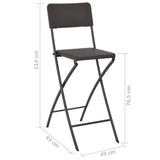 Bar Chair Set of 2 Brown HDPE and powder-coated steel Standard 44558