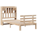 ZNTS Bookcase Bed without Mattress 100x200cm Solid Wood Pine 3322792