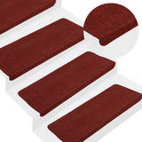 Stair Mats Self-adhesive 30 pcs Red 65x22.5x3.5 cm 3365915